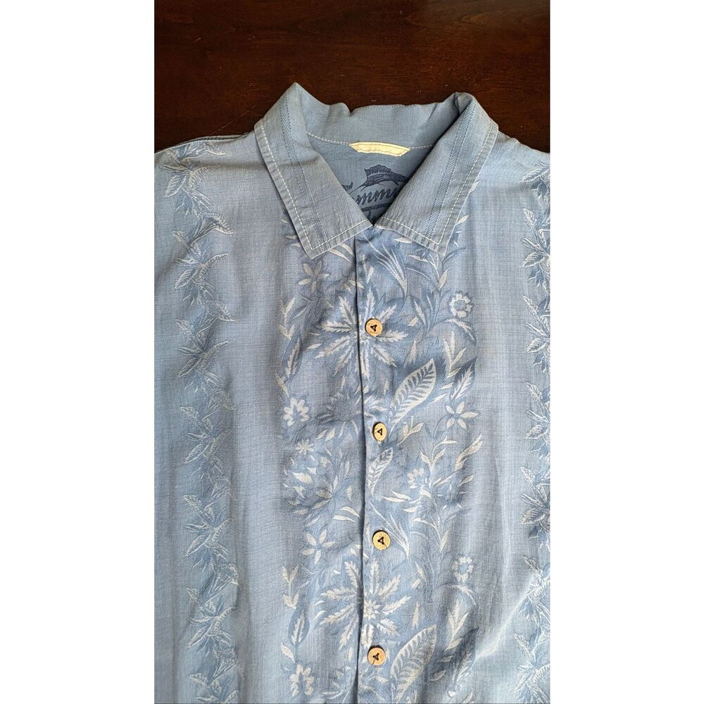 Tommy Bahama Men's Silk/Cotton Blended Hawaiian Tropical XL Button Front Short S